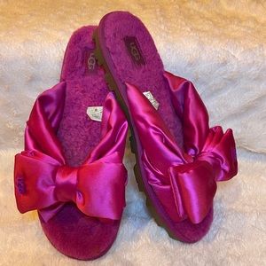 Ugg Lushette Fuchsia Puffer Slipper